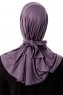 Sportif Plain - Dunkelviolett Praktisch Viscose Hijab