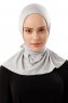 Sportif Plain - Hellgrau Praktisch Viscose Hijab