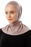 Sportif Plain - Steingrau Praktisch Viscose Hijab