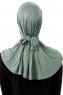 Sportif Plain - Grün Praktisch Viscose Hijab