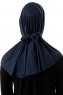 Sportif Cross - Navy Blau Praktisch Viscose Hijab