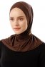 Sportif Cross - Braun Praktisch Viscose Hijab