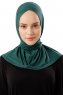 Sportif Cross - Dunkelgrün Praktisch Viscose Hijab