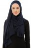 Alara Plain - Navy Blau One Piece Chiffon Hijab