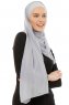 Alara Plain - Hellgrau One Piece Chiffon Hijab