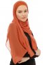 Alara Plain - Ziegelrot One Piece Chiffon Hijab