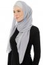 Alara Cross - Hellgrau One Piece Chiffon Hijab