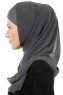 Alara Cross - Anthrazit One Piece Chiffon Hijab