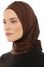 Isra Plain - Braun One-Piece Viscose Hijab