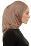 Isra Plain - Dunkeltaupe One-Piece Viscose Hijab