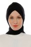 Isra Cross - Schwarz One-Piece Viscose Hijab