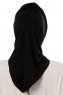 Isra Cross - Schwarz One-Piece Viscose Hijab