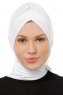 Isra Cross - Weiß One-Piece Viscose Hijab