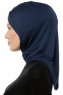 Isra Cross - Navy Blau One-Piece Viscose Hijab
