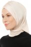 Isra Cross - Beige One-Piece Viscose Hijab