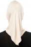 Isra Cross - Beige One-Piece Viscose Hijab