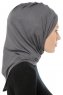 Isra Cross - Dunkelgrau One-Piece Viscose Hijab