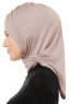 Isra Cross - Steingrau One-Piece Viscose Hijab