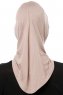 Isra Cross - Steingrau One-Piece Viscose Hijab