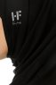 Hanfendy Plain Logo - Schwarz One-Piece Hijab