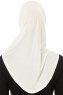 Hanfendy Plain Logo - Creme One-Piece Hijab