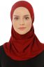 Hanfendy Plain Logo - Bordeaux One-Piece Hijab