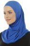 Hanfendy Plain Logo - Blau One-Piece Hijab