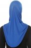 Hanfendy Plain Logo - Blau One-Piece Hijab