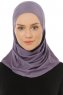Hanfendy Plain Logo - Dunkelviolett One-Piece Hijab