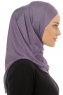 Hanfendy Plain Logo - Dunkelviolett One-Piece Hijab