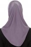 Hanfendy Plain Logo - Dunkelviolett One-Piece Hijab