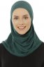 Hanfendy Plain Logo - Dunkelgrün One-Piece Hijab