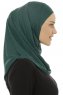 Hanfendy Plain Logo - Dunkelgrün One-Piece Hijab