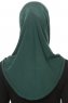 Hanfendy Plain Logo - Dunkelgrün One-Piece Hijab