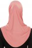 Hanfendy Plain Logo - Dunkelrosa One-Piece Hijab