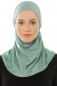 Hanfendy Plain Logo - Grün One-Piece Hijab