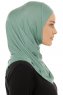 Hanfendy Plain Logo - Grün One-Piece Hijab