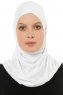 Hanfendy Cross Logo - Weiß One-Piece Hijab