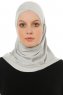 Hanfendy Cross Logo - Hellgrau One-Piece Hijab
