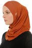 Hanfendy Cross Logo - Ziegelrot One-Piece Hijab