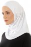 Micro Plain - Weiß One-Piece Hijab