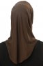 Micro Cross - Braun One-Piece Hijab