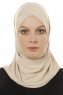 Micro Cross - Helltaupe One-Piece Hijab