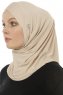 Micro Cross - Helltaupe One-Piece Hijab