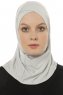 Micro Cross - Hellgrau One-Piece Hijab