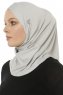 Micro Cross - Hellgrau One-Piece Hijab