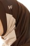 Esin - Braun & Helltaupe & Dunkeltaupe One-Piece Hijab