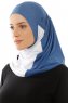 Esin - Indigo & Weiß & Navy Blau One-Piece Hijab