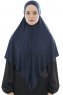 Ajda – Navy Blau Hijab Mit Reißverschluss