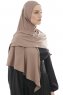 Ajda – Dunkeltaupe Hijab Mit Reißverschluss